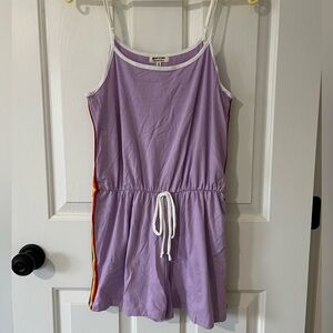 Purple rainbow romper